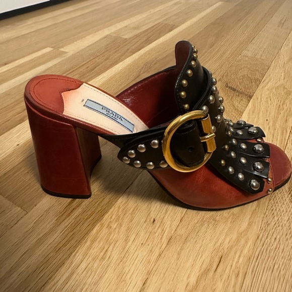 Prada Kiltie studded mule pump - Picture 1 of 7